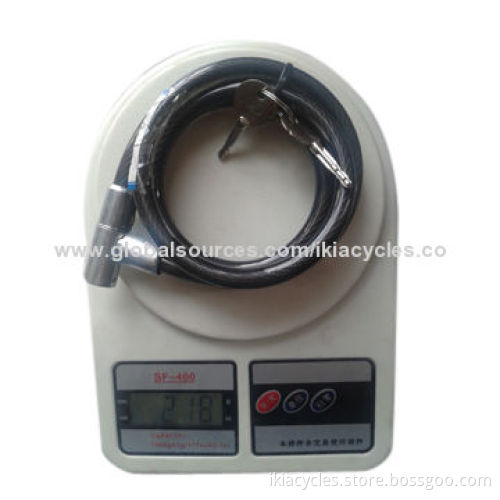 Bicycle steel wire lock with star keys and lock head, environmental protection material, 8*1000mmNew